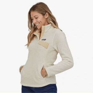 Patagonia Raw Linen White X-Dye Re-Tool Snap-T Pullover Women's Size Medium